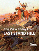 The look today from Last Stand Hill at Little Bighorn Battlefield.